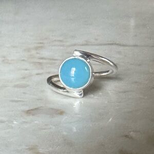 NWOT Sundance Changing Tides Ring, Blue Chalcedony, Sterling Silver
